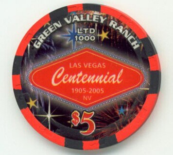 Green Valley Ranch Las Vegas Centennial $5 Chip