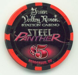 Green Valley Ranch Steel Panther $5 Casino Chip