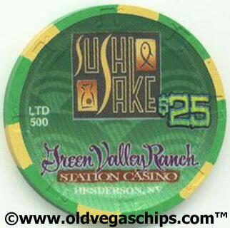 Green Valley Ranch Sushi & Sake $25 Casino Chip