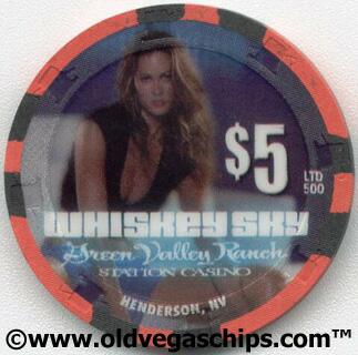 Green Valley Ranch Whiskey Sky $5 Casino Chip