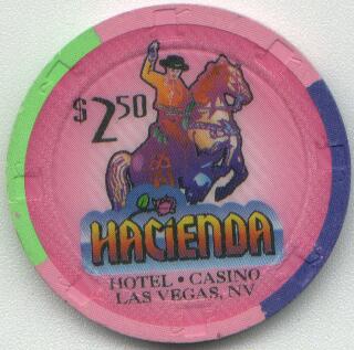 Hacienda Casino Last Issue $2.50 Casino Chip