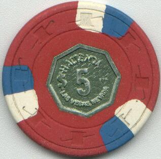 Las Vegas Hacienda Casino 1970's $5 Casino Chip