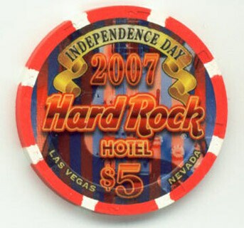 Las Vegas Hard Rock Hotel 4th of July 2007 $5 Casino Chip