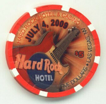 Hard Rock Hotel 4th of July 2009 $5 Casino Chip