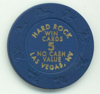Hard Rock Hotel Win Cards NCV $5 Casino Chip