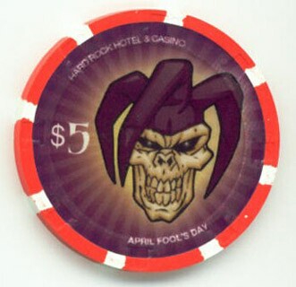 Hard Rock April Fool's Day 2008 $5 Casino Chip