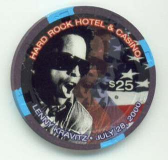 Hard Rock Hotel Lenny Kravitz $25 Casino Chip