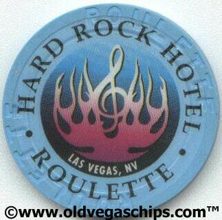 Las Vegas Hard Rock Hotel Purple Flame Blue Roulette Chip