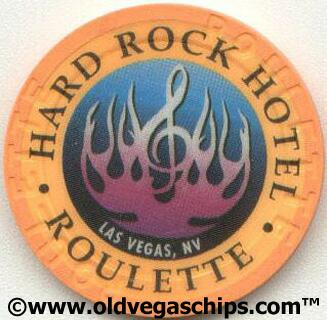 Las Vegas Hard Rock Hotel Purple Flame Peach Roulette Chip