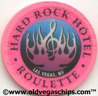 Las Vegas Hard Rock Hotel Purple Flame Pink Roulette Chip