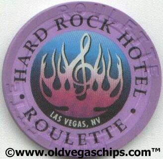 Las Vegas Hard Rock Hotel Purple Flame Purple Roulette Chip