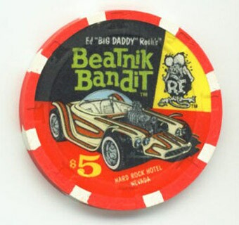 Hard Rock Hotel Ed Big Daddy Roth Beatnik Bandit $5 Casino Chip