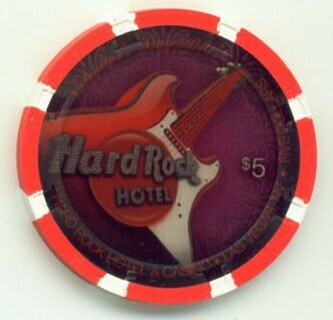 Hard Rock Hotel Valentine's Day 2010 $5 Casino Chip
