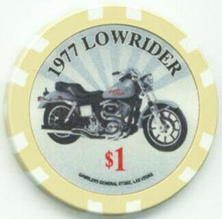 1977 Harley Davidson Low Rider $1 Casino Chip