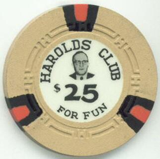 Harolds Club 1950's $25 Casino Chip 