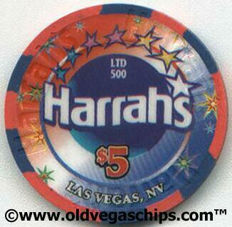 Las Vegas Harrah's 4th of July 2002 $5 Casino Chip