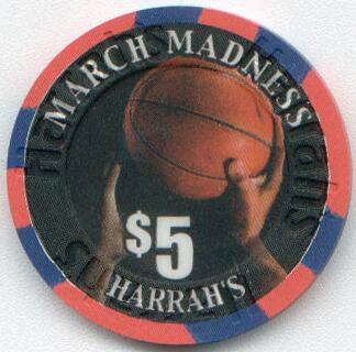Harrah's March Madness 2001 $5 Casino Chip