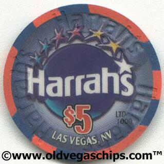 Las Vegas Harrah's 65th Anniversary 2002 $5 Casino Chip