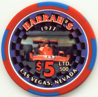 Las Vegas Harrah's AJ Foyt 1977 $5 Casino Chip
