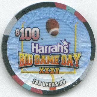 Harrah's Superbowl XXXV $100 Casino Chip