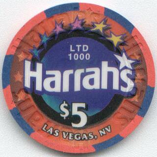 Las Vegas Harrah's Clint Holmes $5 Casino Poker Chips