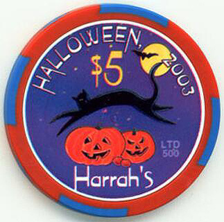 Harrah's Halloween 2003 $5 Casino Chips
