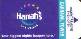 Las Vegas Harrah's Hotel Room Key