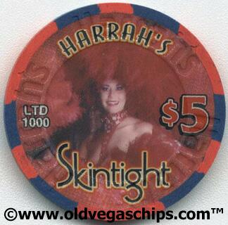 Harrah's Skintight 2002 $5 Casino Chip