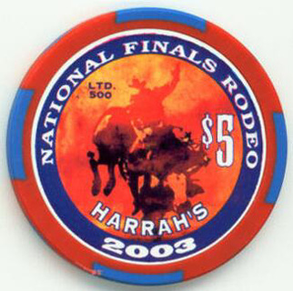 Harrah's National Finals Rodeo 2003 $5 Casino Chip Set 