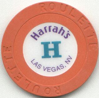 Las Vegas Harrah's Orange Roulette Chip
