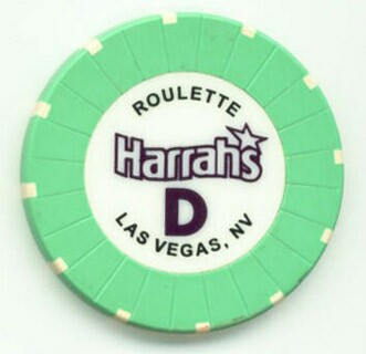 Harrah's Green Roulette Chip