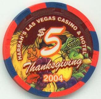 Las Vegas Harrah's Thanksgiving 2004 $5 Casino Chip