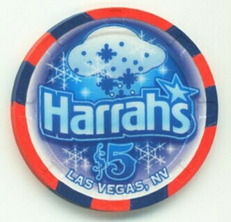 Harrahs Hotel Winter Chalet 2007 $5 Casino Chip