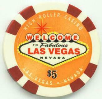 Las Vegas High Roller Casino VIP $5 Poker Chips