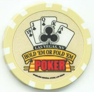 Hold 'Em or Fold 'Em $1 Poker Chips