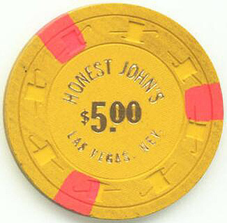 Las Vegas Honest John's $5 Casino Chip