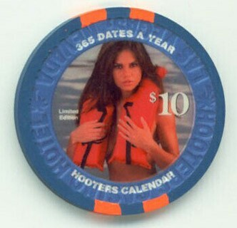 Hooter's Casino 365 Dates a Year $10 Casino Chip