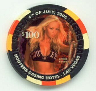 Las Vegas Hooters Casino 4th of July 2006 $100 Casino Chip