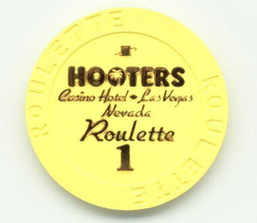 Hooters Casino Yellow Roulette Casino Chip