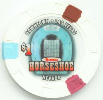 Las Vegas Binion's Horseshoe Million Dollar Display $1 Casino Chip