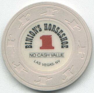 Binion's Horseshoe No Cash Value $1 Casino Chip