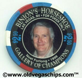 Binion's Horseshoe WSOP Winner Noel Furlong $2.50 Casino Chip