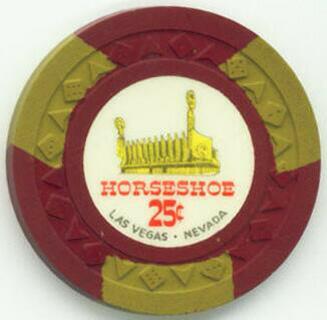 Las Vegas Binion's Horseshoe 1950's Arrowdie 25¢ Casino Chip
