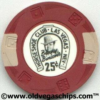 Las Vegas Binion's Horseshoe Dice & Swirls Mold 25¢ Casino Chip
