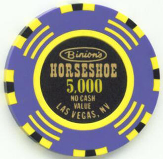 Las Vegas Binion's Horseshoe WSOP $5,000 Casino Chip