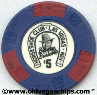 Las Vegas Binion's Horseshoe Benny Binion $5 Casino Chip