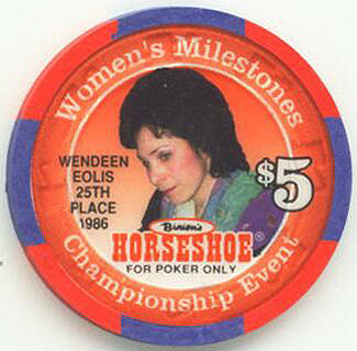Binion's Horseshoe Women's Milestones Wendeen Eolis $5 Casino Chip