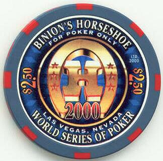 Binion's Horseshoe WSOP 2000 $2.50 Chris Jesus Ferguson Poker Chip