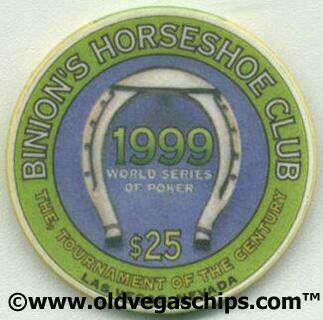 Binion's Horseshoe Johnny Moss 1999 WSOP $25 Casino Chip