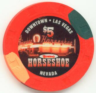 Binion's Horseshoe History 1950 $5 Casino Chip 